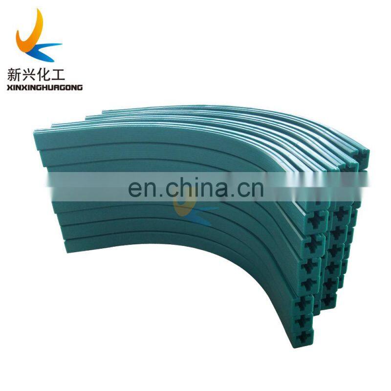 Curve UHMW-PE polyethylene plastic chain guides rail or corner track