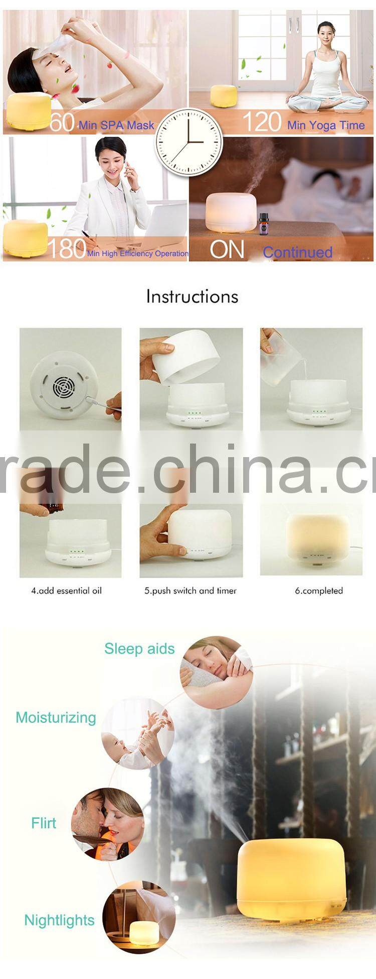 China Supplier Air Humidifier Mini LED USB Ultrasonic Aroma Diffuser Humidification