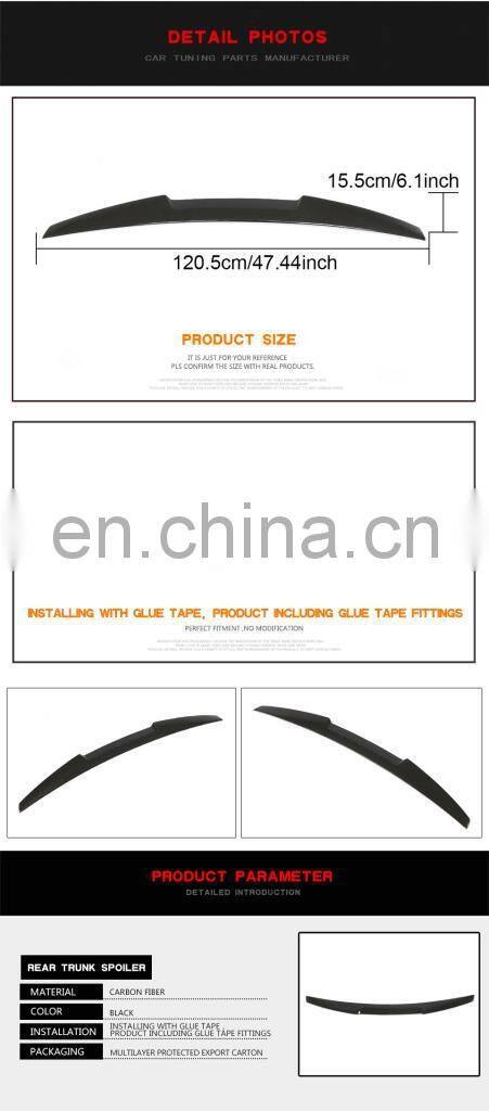 Carbon Fiber Car Rear Wing Spoiler for BMW 5 series E39 525i 528i 530i 540i Base Sedan 4 Door 1996-2003