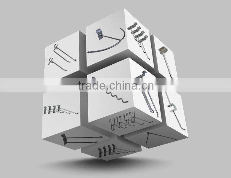 Chrome double lines display hanging gridwall hook