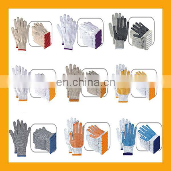 Cheap Single Side PVC Dotted White Polycotton Gloves