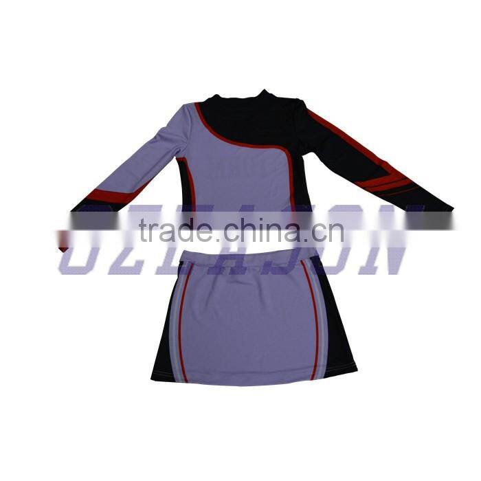 Wholesale Customized Girls Crop Tops Sublimation Cheerleading Uniforms