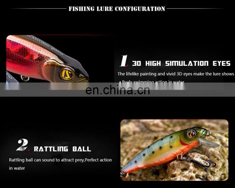 85mm 9g Hot Sale Wholesale Freshwater Fish Biat New Design Colorful Hard Minnow