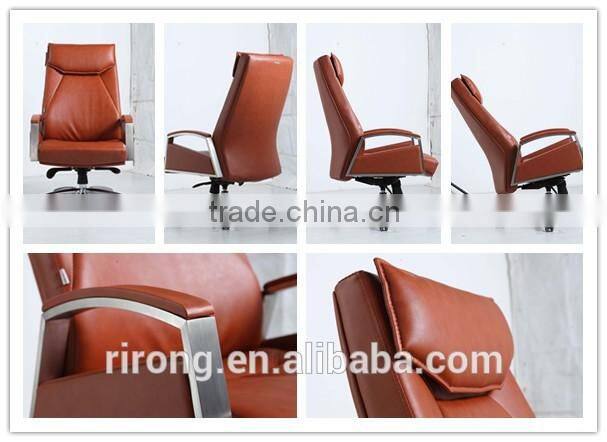 High back genuine leather luxury chair item A902