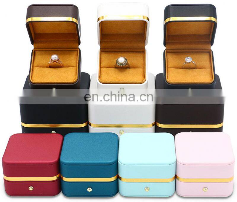 2021 New Jewelry Gift Box Custom PU Leather Earrings Jewelry Box
