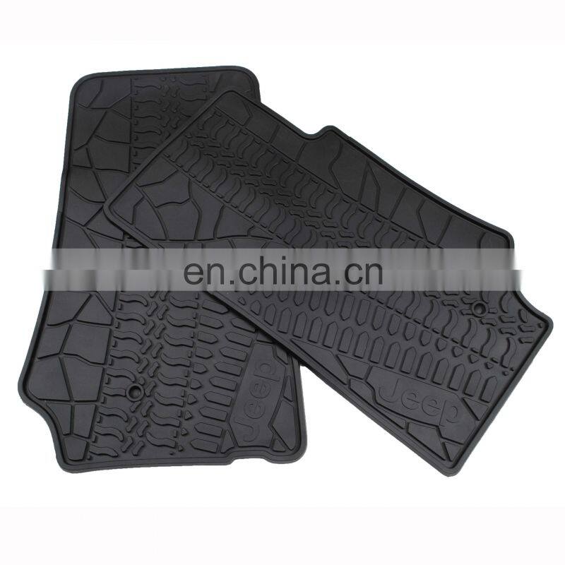 black floor rubber mat floor mat car for jeep jk 2007-2017 floor mat