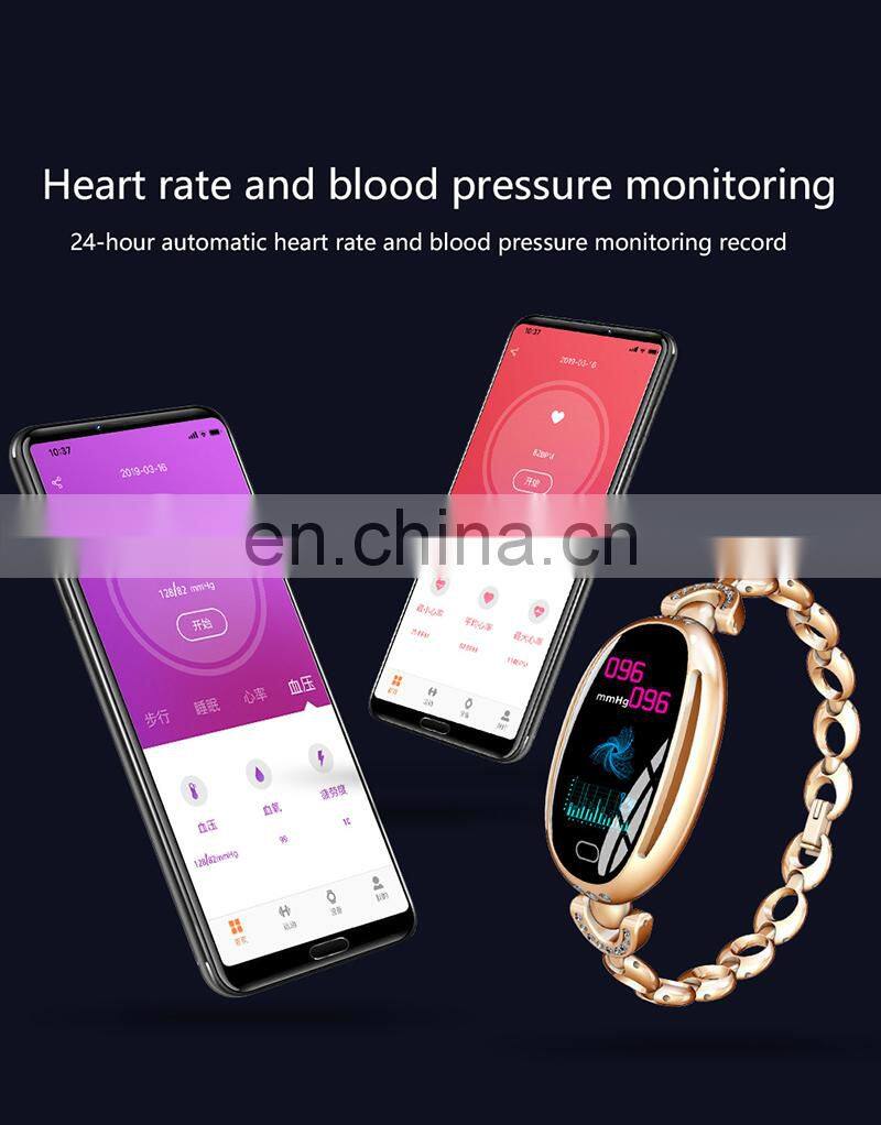 SANDA E68 Women Creative Stainless Steel Fitness Tracker Watch Business Smart Digital Sports Wristwatch