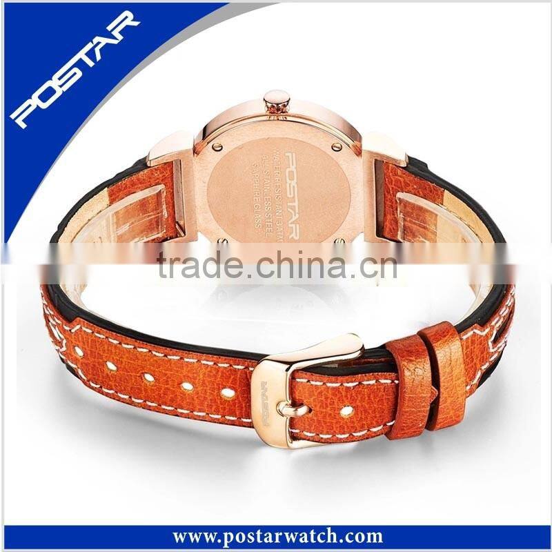 2016 Customized Delicate Promotion Leather Strap Watch
