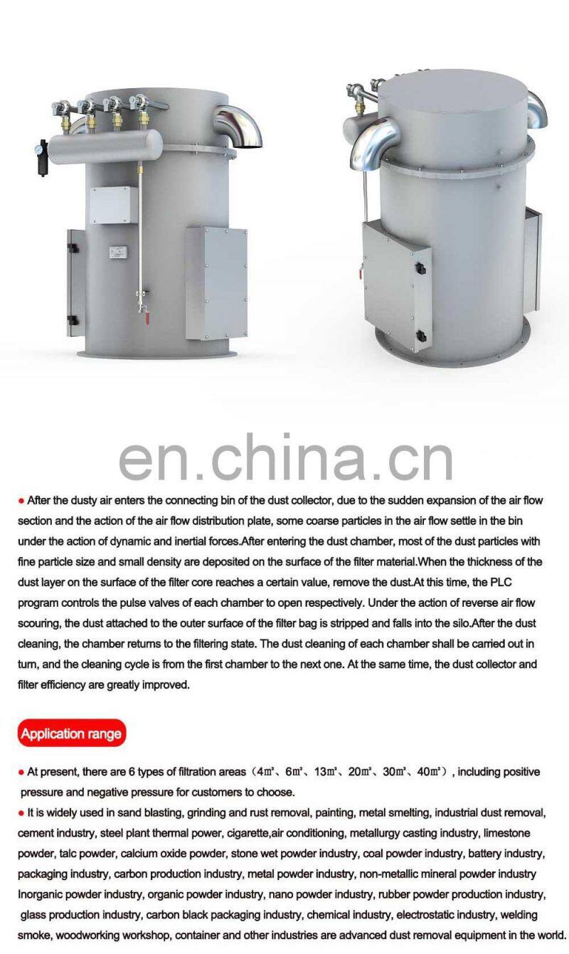 Plastic powder industry dust collector machine
