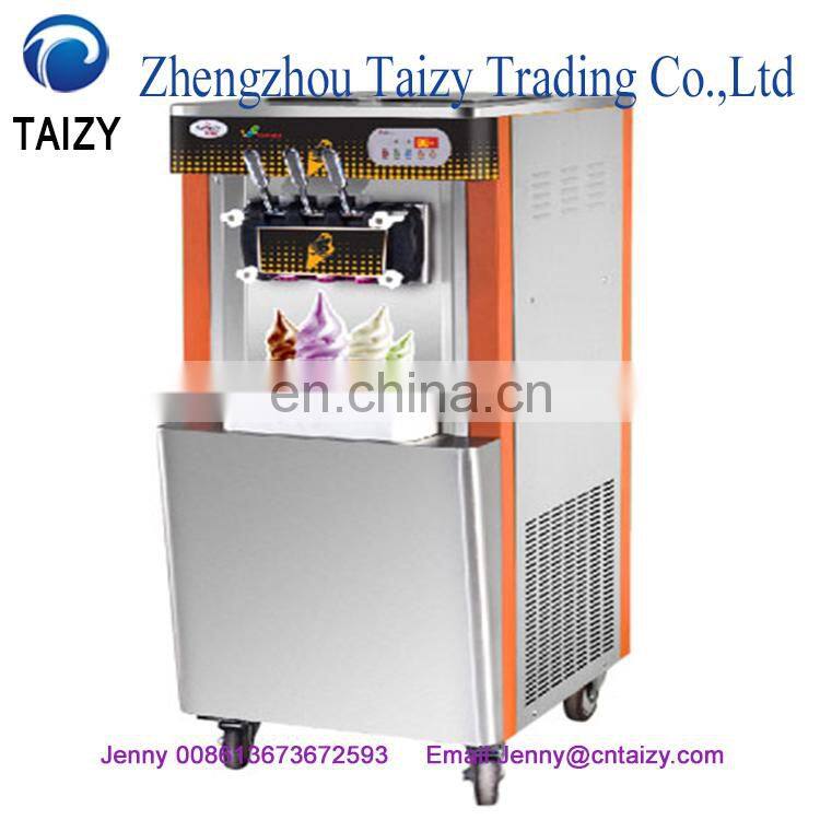 High productivity and low consumption used commercial soft serve 3 flavor vending Ice cream machine/soft ice cream