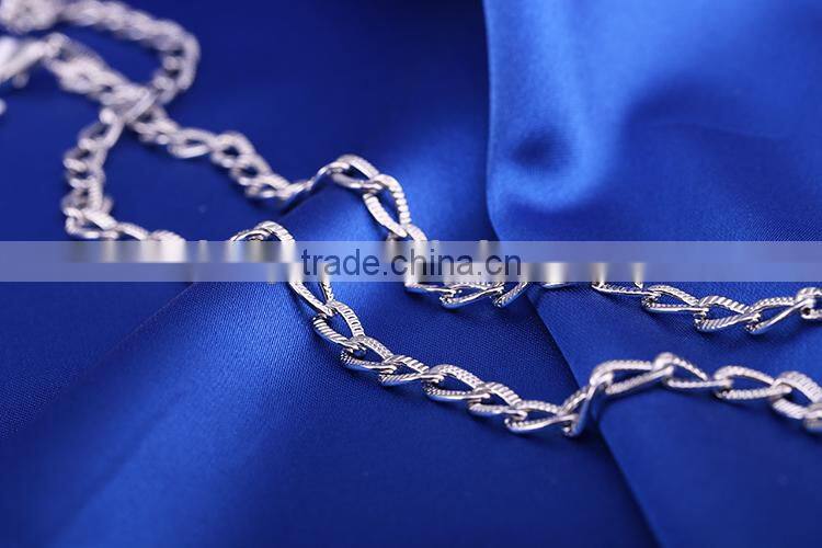 simple design fashion jewelry rhodium plated cheap necklace