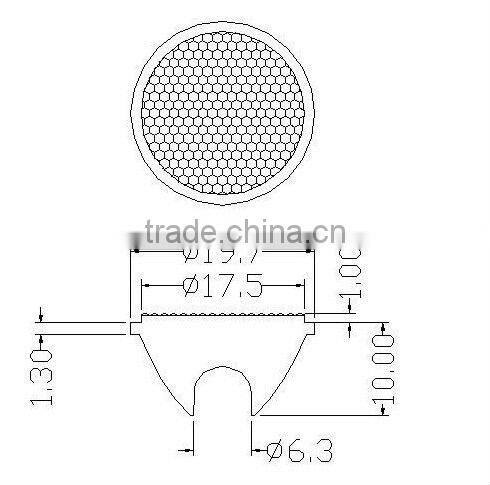 Sharp reticular cover plano pmma cree xpe led lens