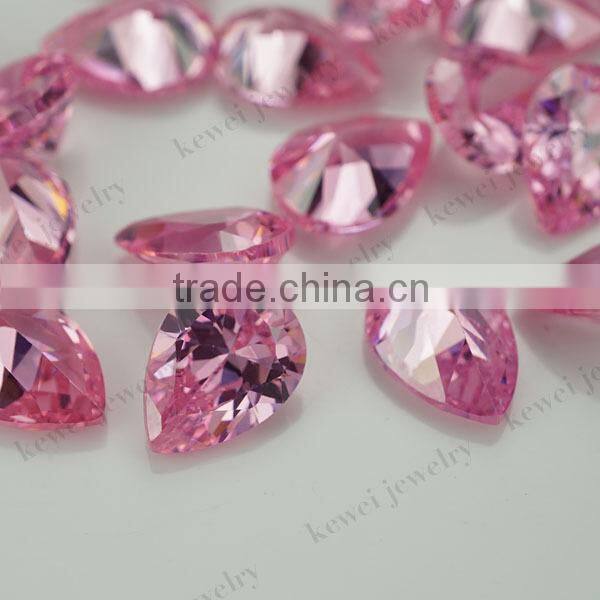 Wholesale 4*6 gemstone pear pink cubic zirconia