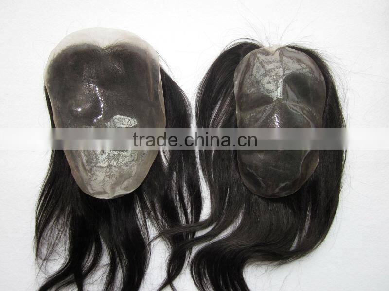 Lace closure hair piece in 100% human hair cuted from one person