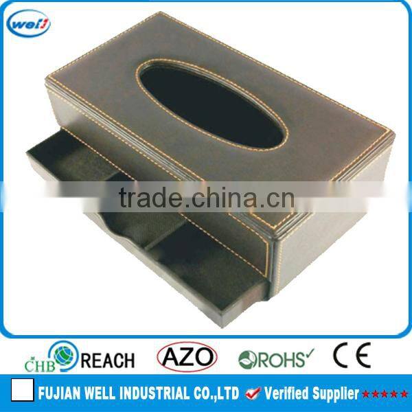hot selling pu leather handmade tissue box cover