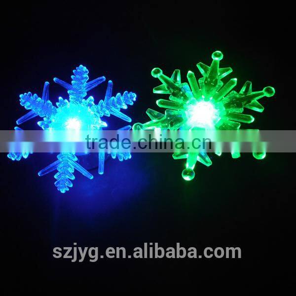 Christmas Transparent Snowflake Led Light Decoration Christmas Street Light with sucker base