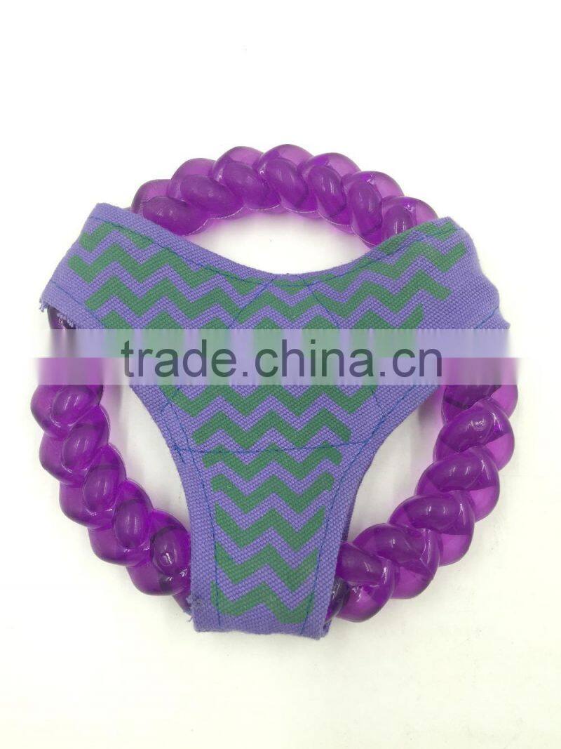 Pet Dog Frisbee Disc Teeth Cleaning Cotton Rope Circle Tug fetch Toy