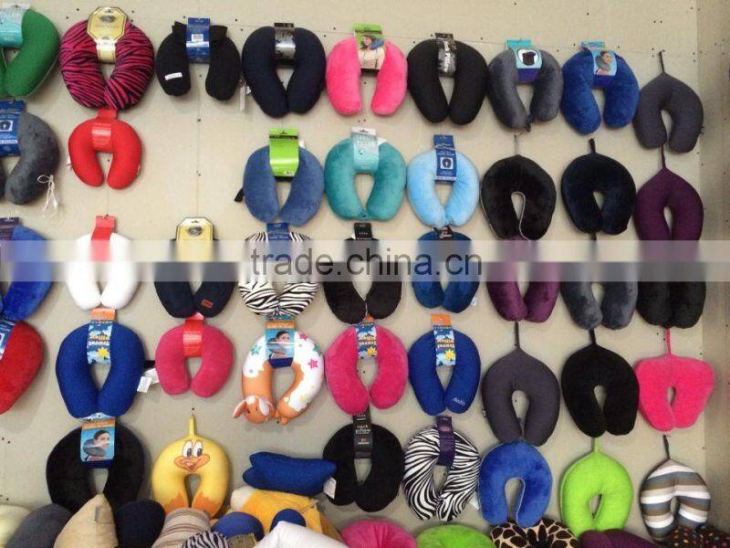 High quality cartoon design travel 3d polyester cheap bead pillow