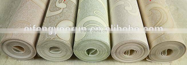 2015 European style Embossed 3D wallpaper