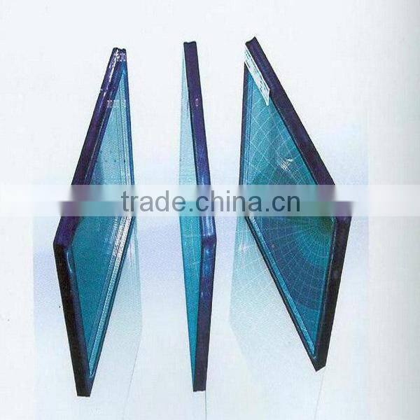 Light blue reflective glass for building