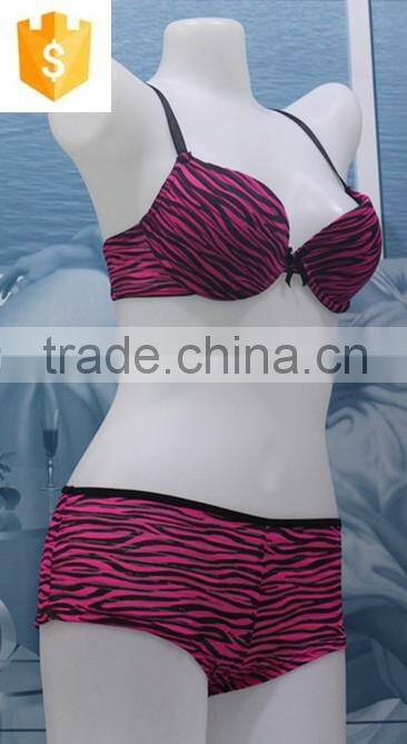 2016 The deep pink zebra lines lingerie suite