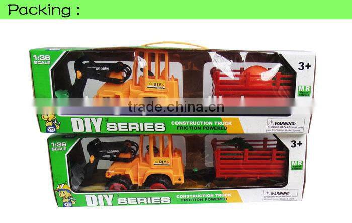 Friction plastic farm trailer truck toy