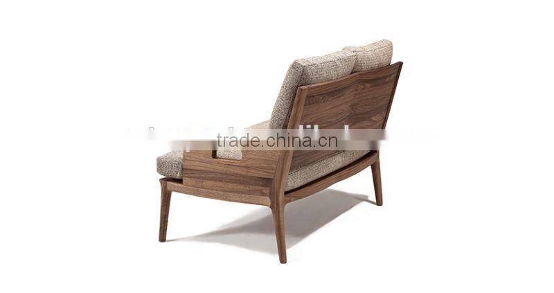 Wood frame linen sofa Modern living room furniture Guangdong sectional sofa design