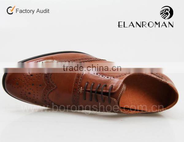 Wingtip men shoes Men brogue leather shoes with genuine leather outsole