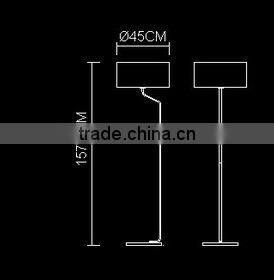 Stainless Steel Polished rechargeable floor lamp