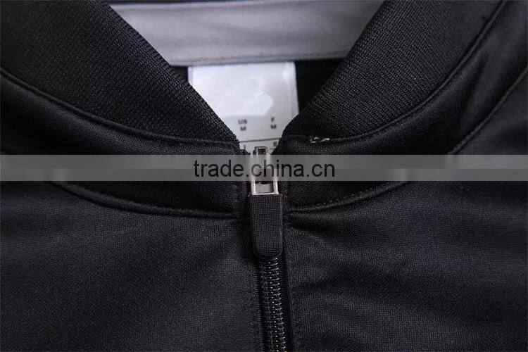 Juventus Black sportwear man jacket factory for varsity jacket wholesale