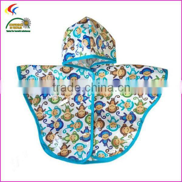 cartoon children rain poncho