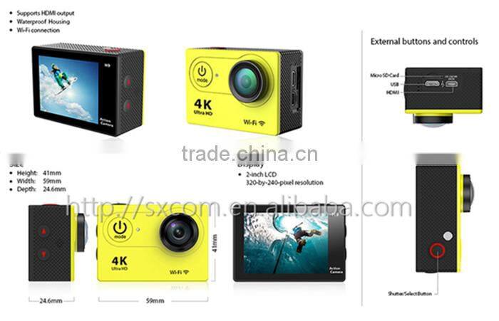 2016 Best Quality! 4K Video WiFi and remote control Waterproof Sport Mini DV--DV-22