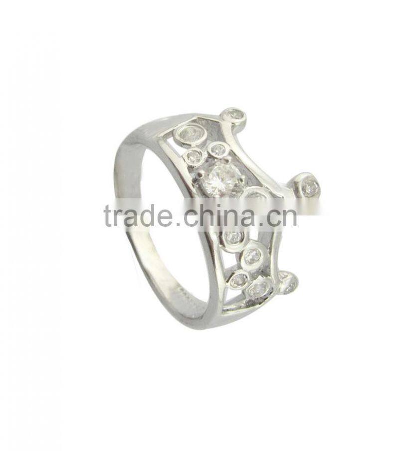 Fancy Silver Crown Ring Design Silver Crown