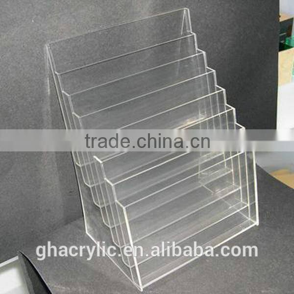 GH-RZ551 Smooth and shinning fashional design clear acrylic dispaly rack ,top grade acrylic display rack