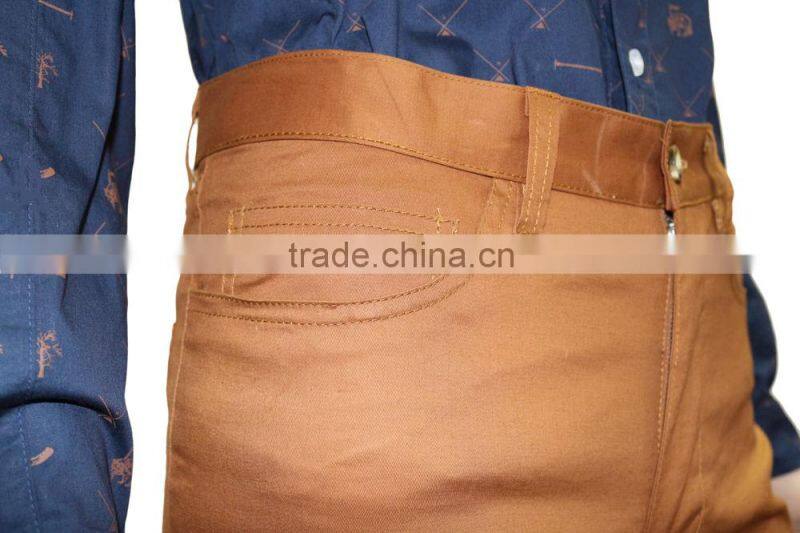 Cotton twill mens casual pants