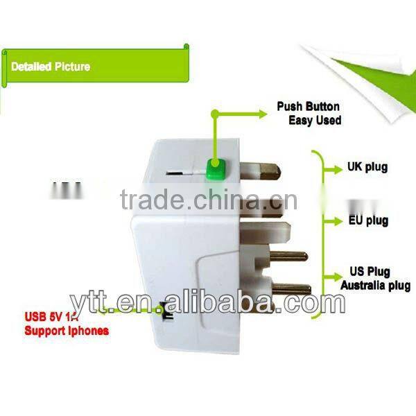 New Arrival Worldwide Travel Plug Adapter With USB Charger