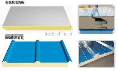 Fireproof PU cold room sandwich color steel plate easy installation