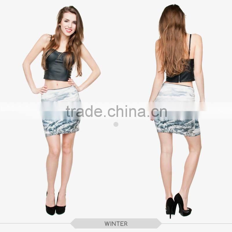 Online Top Selling Personalized Sublimation 3D Print Girls Sexy Mini Skirt