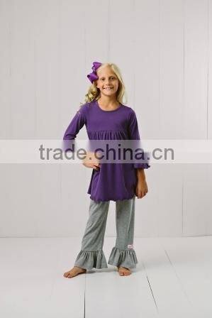 The popular kids Clothing sets,girls outfit,single color baby clothing.2015 fashion clothing sets,Wholesale children's outfit