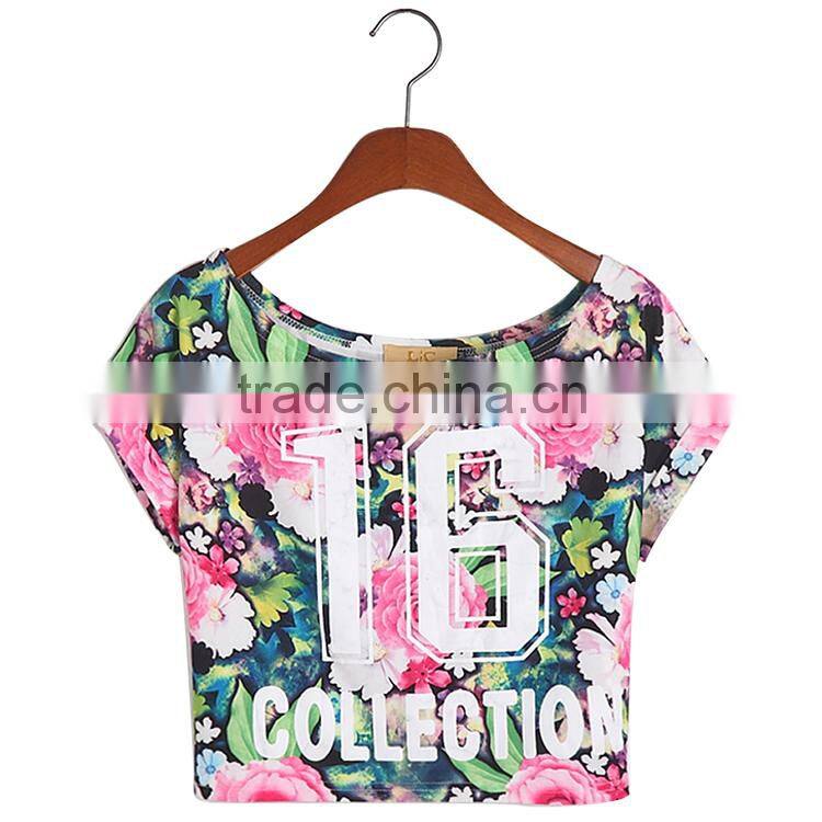 OEM service cheap National style sleeveless sexy knit custom women crop top