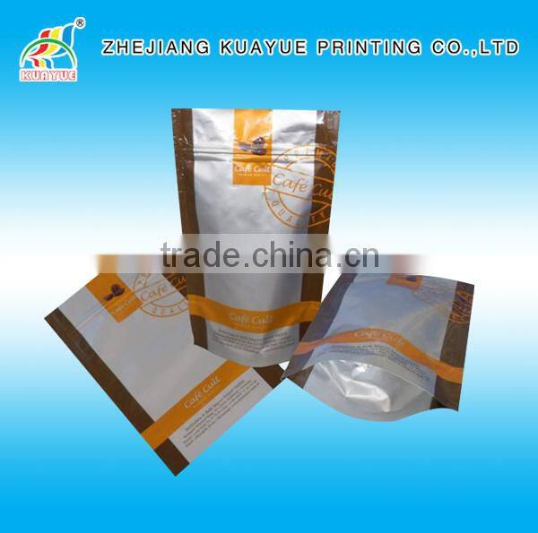 High quality standing up zipper coffee bags,reusable foil coffee bags,foil plastic coffee bag