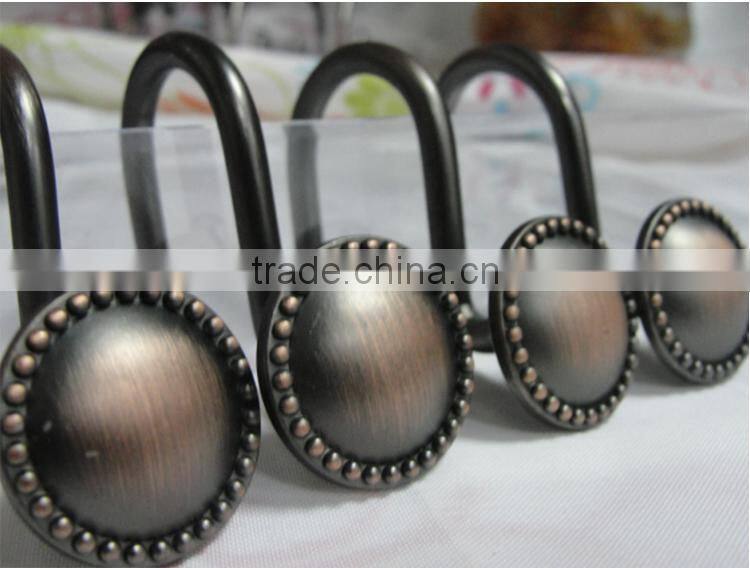 Shower Curtain Hooks, Chrome, 12-Pack/Metal Shower Curtain Rings Hanger Hooks For Shower Curtain Hanging