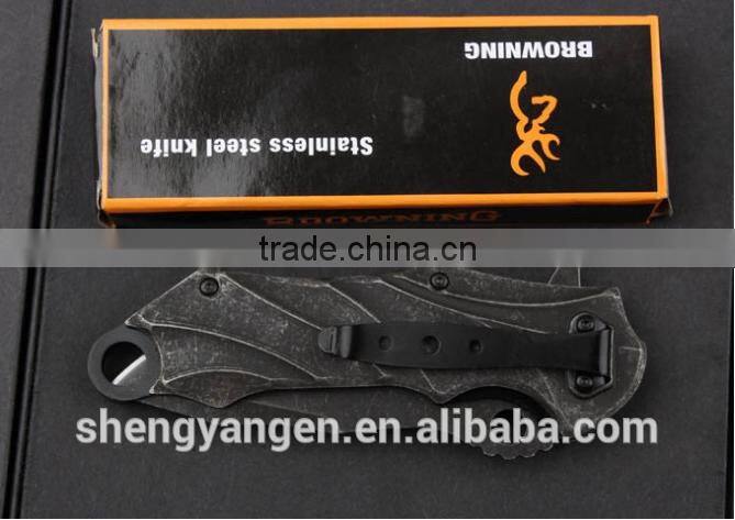 OEM Browning B49 outdoor multifunctional camping hunting survival folding blade knife/knives