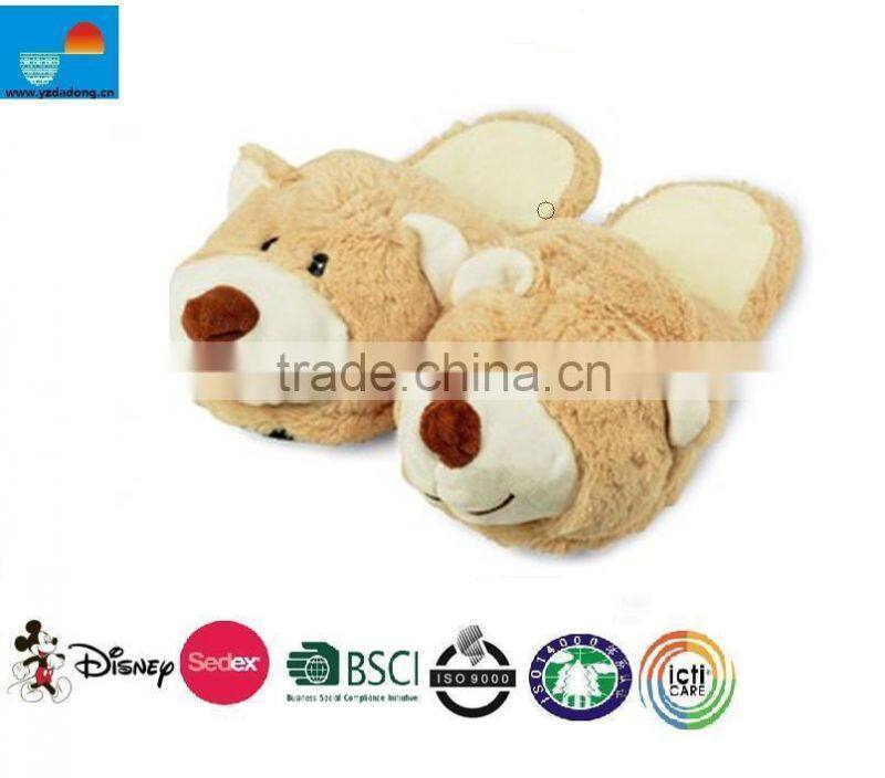 cute animal slippers for women and child in bedroom