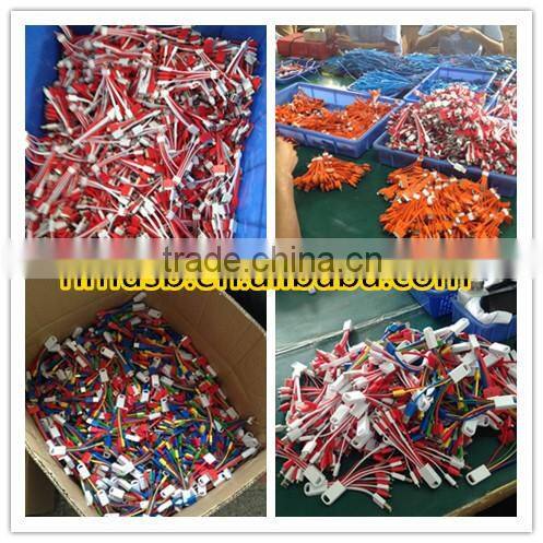 OEM+ODM+LOGO multi-function colorful flat usb charger cable 5/6 in 1 USB Charging Cable Mobile Phone Charger Adapter Cable