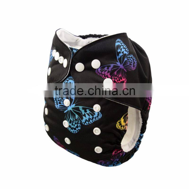 Alva New Butterfly Design One Size Adjustable Baby Cloth Diapers Manufacturer