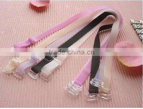 invisible elastic silicone bra strap/silicone invisible bra straps with different color