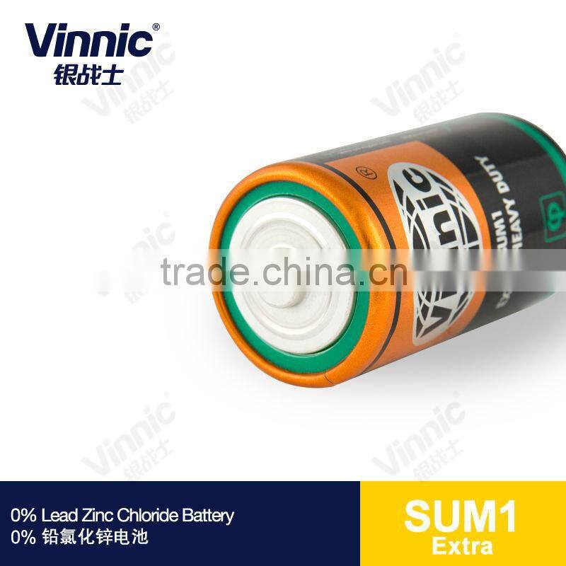 d size r20p battery 1.5v sum1 extra 0% Lead Zinc Chloride Dry Battery