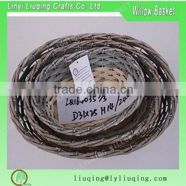 various kinds of wicker baskets for plants
