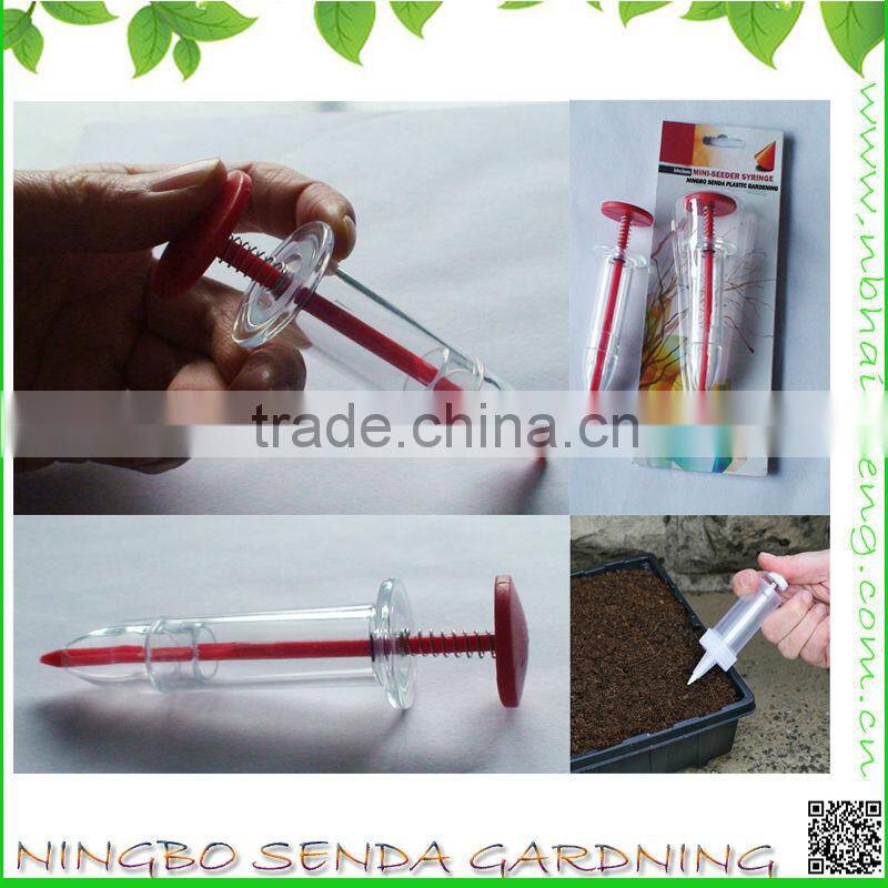 plastic garden handle plant seeder